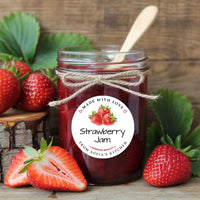 Personalized Strawberry Jam Roll Labels, Custom Strawberry Jam Product Stickers, Business Labels for Jars, Jam Canning, Lid Stickers
