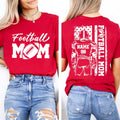 Football Mom Shirt, Custom Name and Number Football Shirt, Custom Football Mom Tee, Front Back