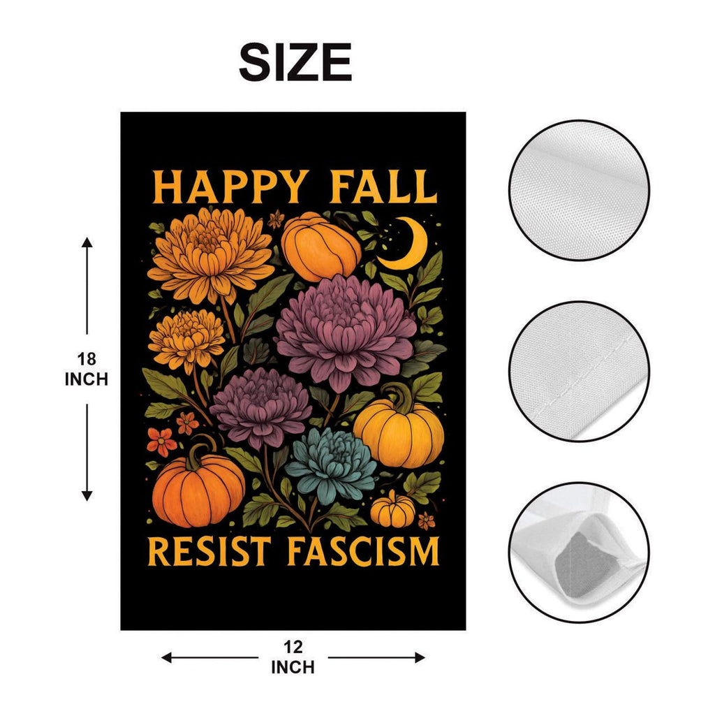 Resist Fascism Anti-Trump Halloween Garden Flag, Political Protest Flag, Resist Hate Flag, Anti-Trump Flag, Resist Racism Flag