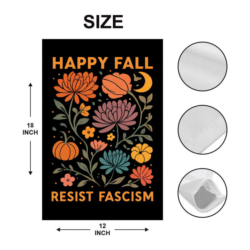 Resist Fascism Anti-Trump Halloween Garden Flag, Political Protest Flag, Resist Hate Flag, Anti-Trump Flag, Resist Racism Flag