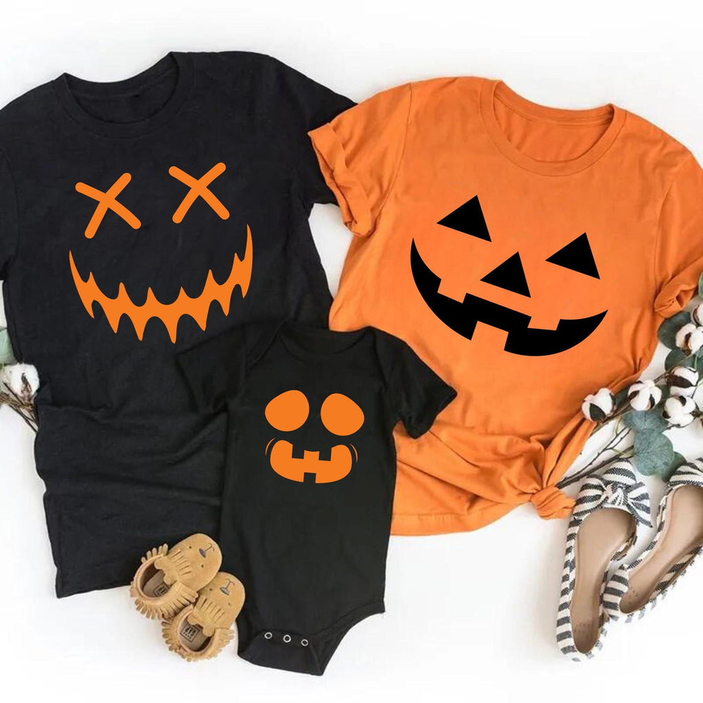 Pumpkin Faces Halloween Sweatshirt, Funny Halloween Shirt, Funny Spooky Season Sweatshirt