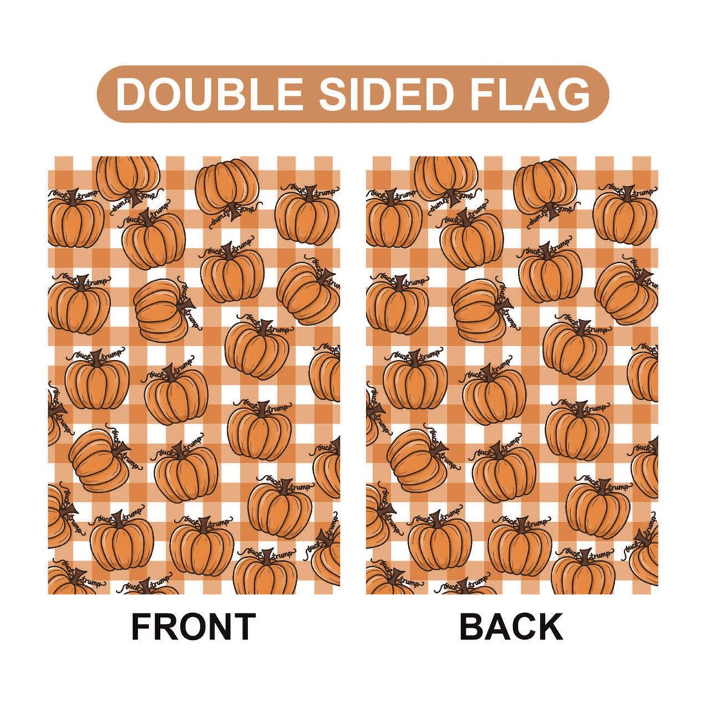 Anti-Trump Autumn Pumpkin Protest Garden Flag, Thanksgiving Resist Fascism Yard Flag, Subtle Political Decor, Harvest Fall Outdoor Flag