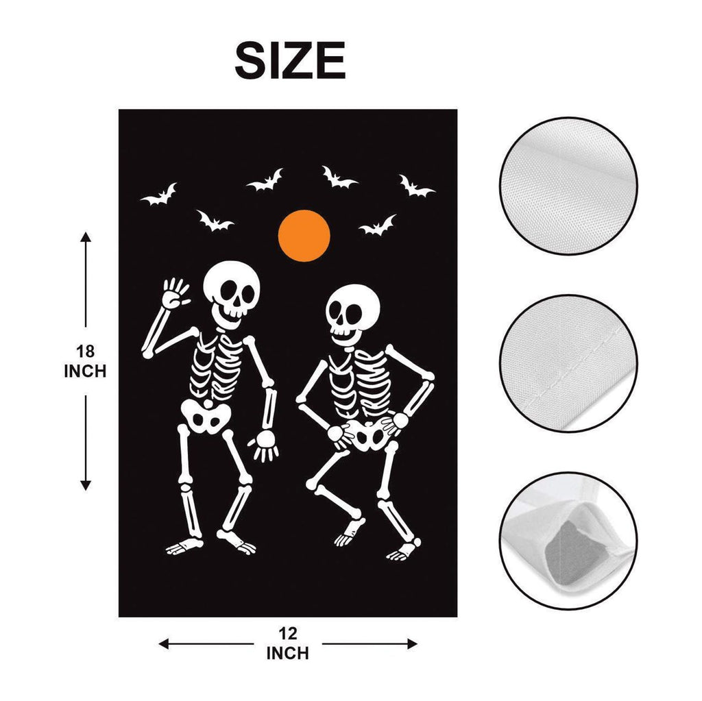 Subtle Anti-Trump Halloween Skeleton Garden Flag, Spooky Season Resist Fascism Yard Flag, Subtle Political Decor, Harvest Fall Outdoor Flag