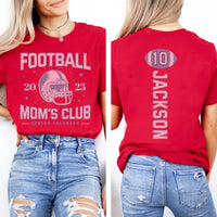 Custom Football Shirt, Personalized Sport Mom Athlete Jersey Number Shirt, Game Day Mama Tee, Front Back