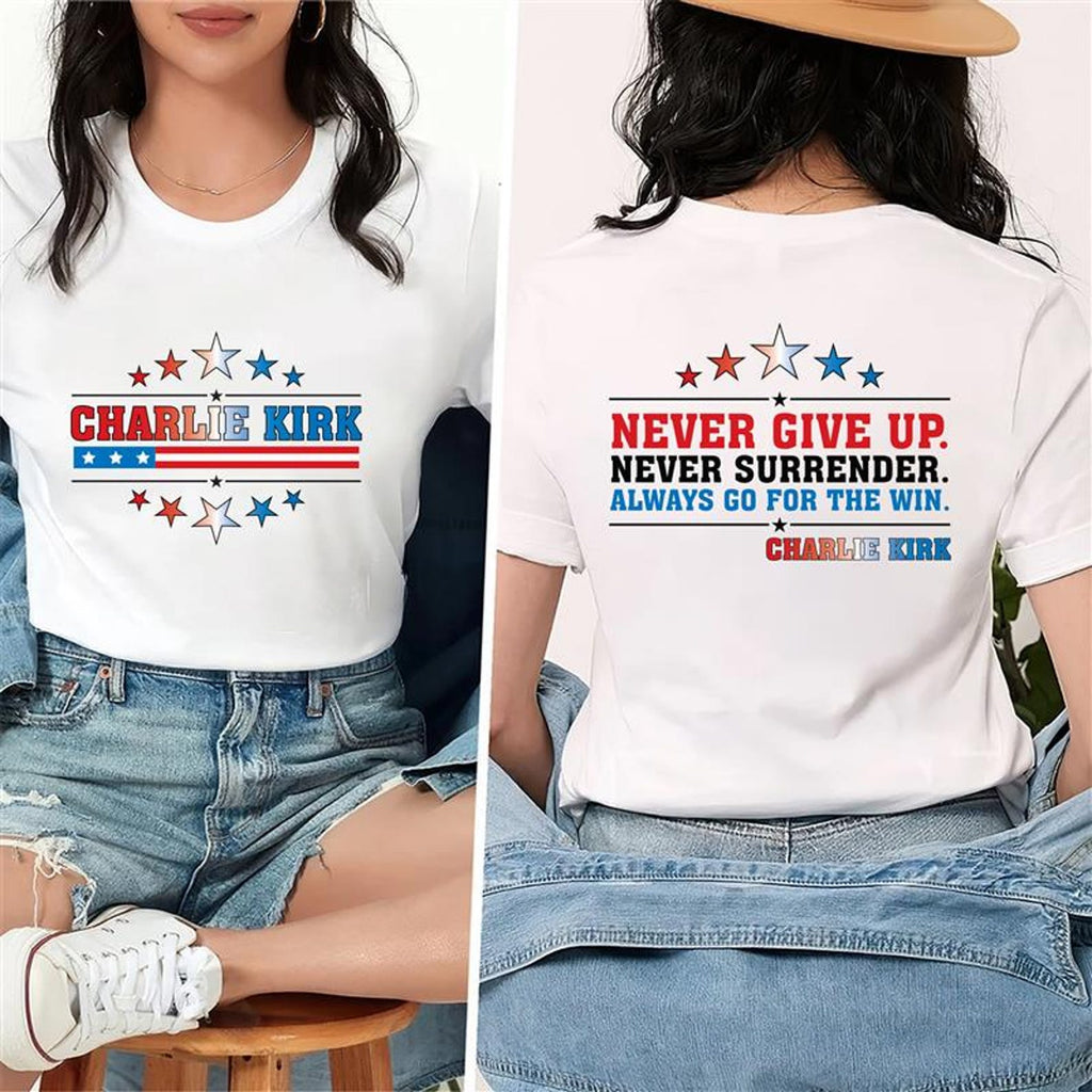 Justice for Charlie Shirt, A True Patriot Charlie Kirk Shirt, Charlie Kirk Is My Hero Tee, Charlie Kirk Freedom Shirt, Front Back