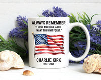 A True Patriot Charlie Kirk Ceramic Mug, Justice for Charlie Coffee Cup, Charlie Kirk Freedom Mug, Charlie Kirk Is My Hero Gift Idea