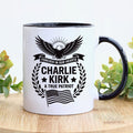 A True Patriot Charlie Kirk Ceramic Mug, Justice for Charlie Coffee Cup, Charlie Kirk Freedom Mug, Charlie Kirk Is My Hero Gift Idea