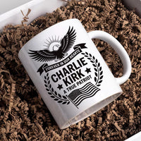 A True Patriot Charlie Kirk Ceramic Mug, Justice for Charlie Coffee Cup, Charlie Kirk Freedom Mug, Charlie Kirk Is My Hero Gift Idea