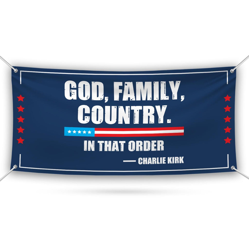 Charlie Kirk Is My Hero Banner Sign, Justice For Charlie Kirk Political Sign, A True Patriot Charlie Kirk Vinyl Banner with Metal Grommets