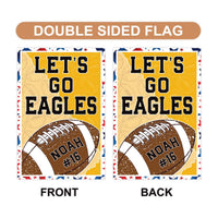 Custom Football Garden Flag - 12x18 Inch Double Sided, Personalized Team Yard Flag, Game Day Outdoor Yard Decor, Fall Sports Spirit Flag