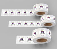 Personalized Plum Jam Roll Labels, Custom Plum Jam Product Stickers, Business Plum Jam Labels for Jars, Plum Jam Canning, Lid Stickers