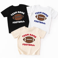 Custom Football Team Name Shirt, Game Day Outfit for Children Shirt, Sports Shirt for Kids Tee