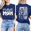 Football Mom Shirt, Custom Name and Number Football Shirt, Custom Football Mom Tee, Front Back