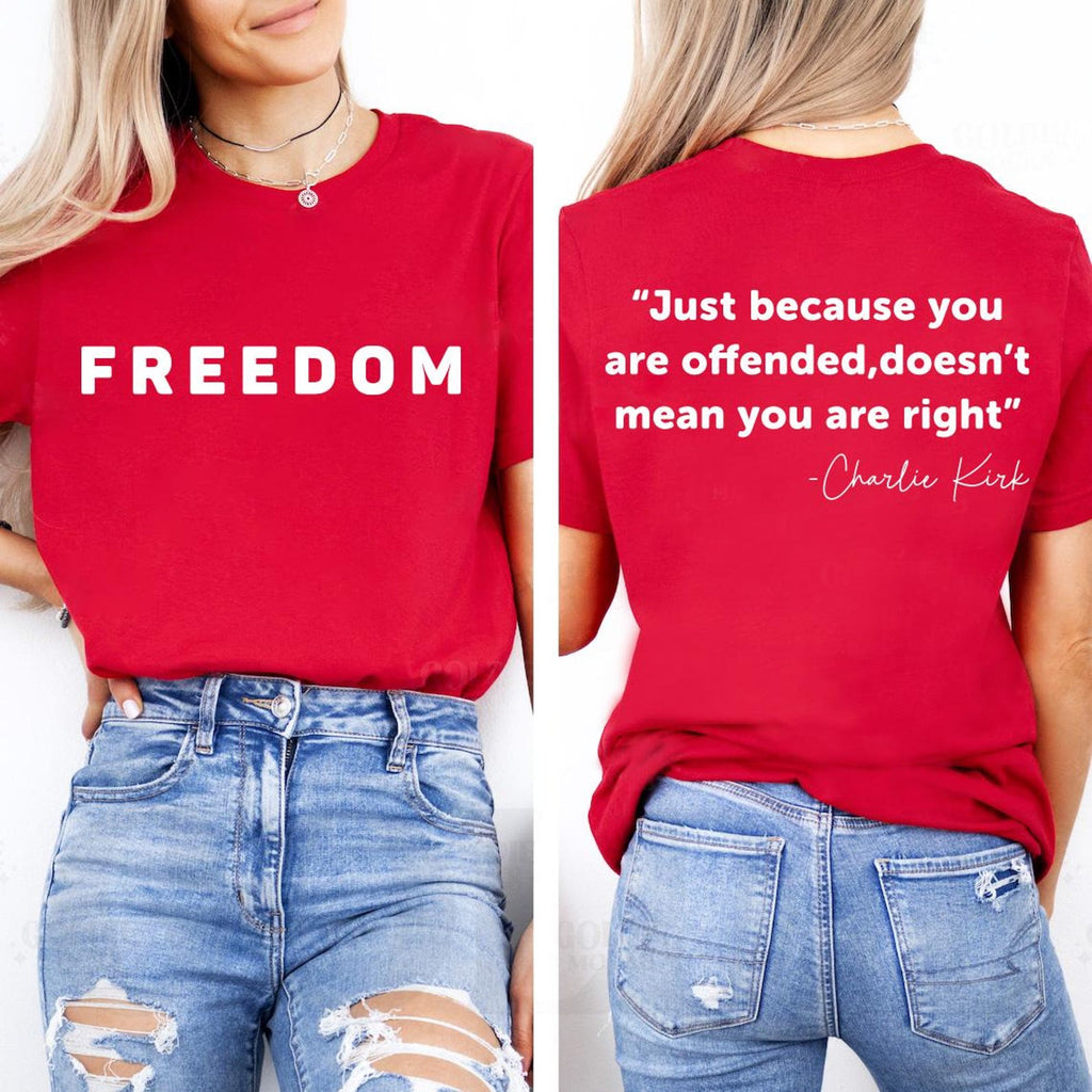 Charlie Kirk Freedom Sweatshirt, A True Patriot Charlie Kirk Shirt, Charlie Kirk Is My Hero Sweatshirt, Front Back
