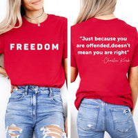 Charlie Kirk Freedom Sweatshirt, A True Patriot Charlie Kirk Shirt, Charlie Kirk Is My Hero Sweatshirt, Front Back