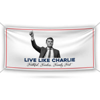 Charlie Kirk Is My Hero Banner Sign, Justice For Charlie Kirk Political Sign, A True Patriot Charlie Kirk Vinyl Banner with Metal Grommets