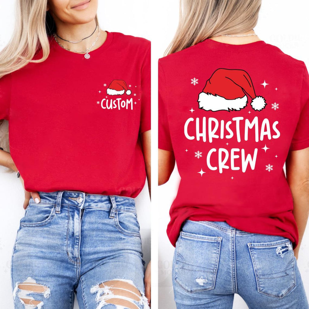 Custom Christmas Crew Sweatshirt, Personalized Christmas Party Shirt, Family Matching Sweatshirt, Front Back