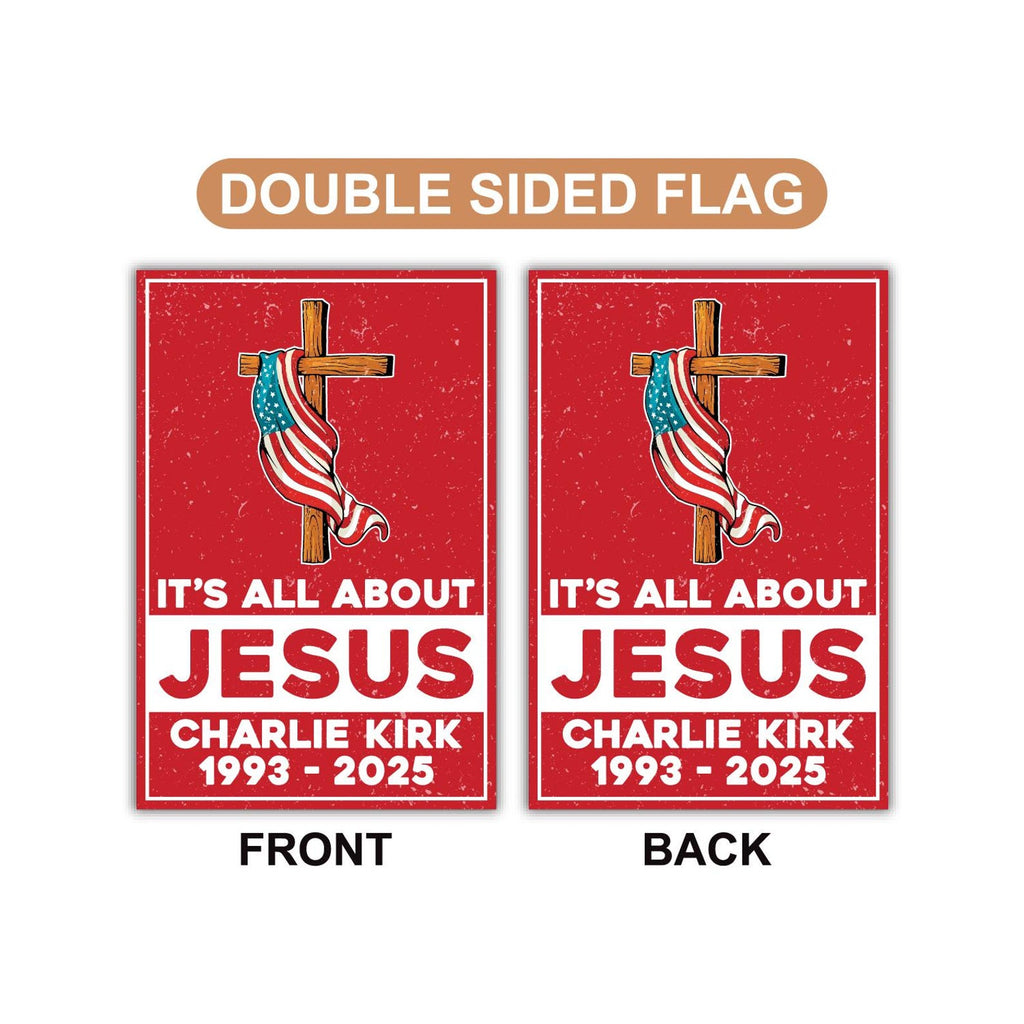 Justice for Charlie Garden Flag, A True Patriot Charlie Kirk Yard Flag, Charlie Kirk Is My Hero Outdoor Flag, Charlie Kirk Freedom Flag