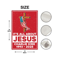 Justice for Charlie Garden Flag, A True Patriot Charlie Kirk Yard Flag, Charlie Kirk Is My Hero Outdoor Flag, Charlie Kirk Freedom Flag