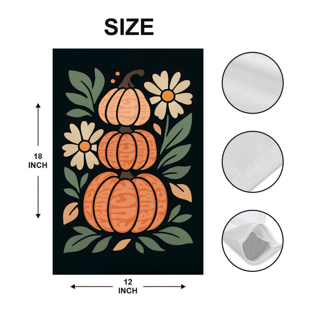 Anti-Trump Autumn Pumpkin Protest Garden Flag, Thanksgiving Resist Fascism Yard Flag, Subtle Political Decor, Harvest Fall Outdoor Flag