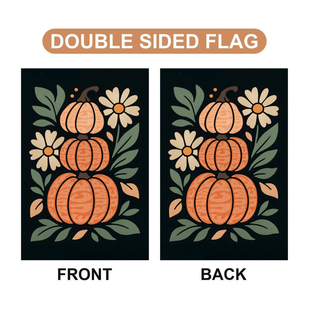 Anti-Trump Autumn Pumpkin Protest Garden Flag, Thanksgiving Resist Fascism Yard Flag, Subtle Political Decor, Harvest Fall Outdoor Flag