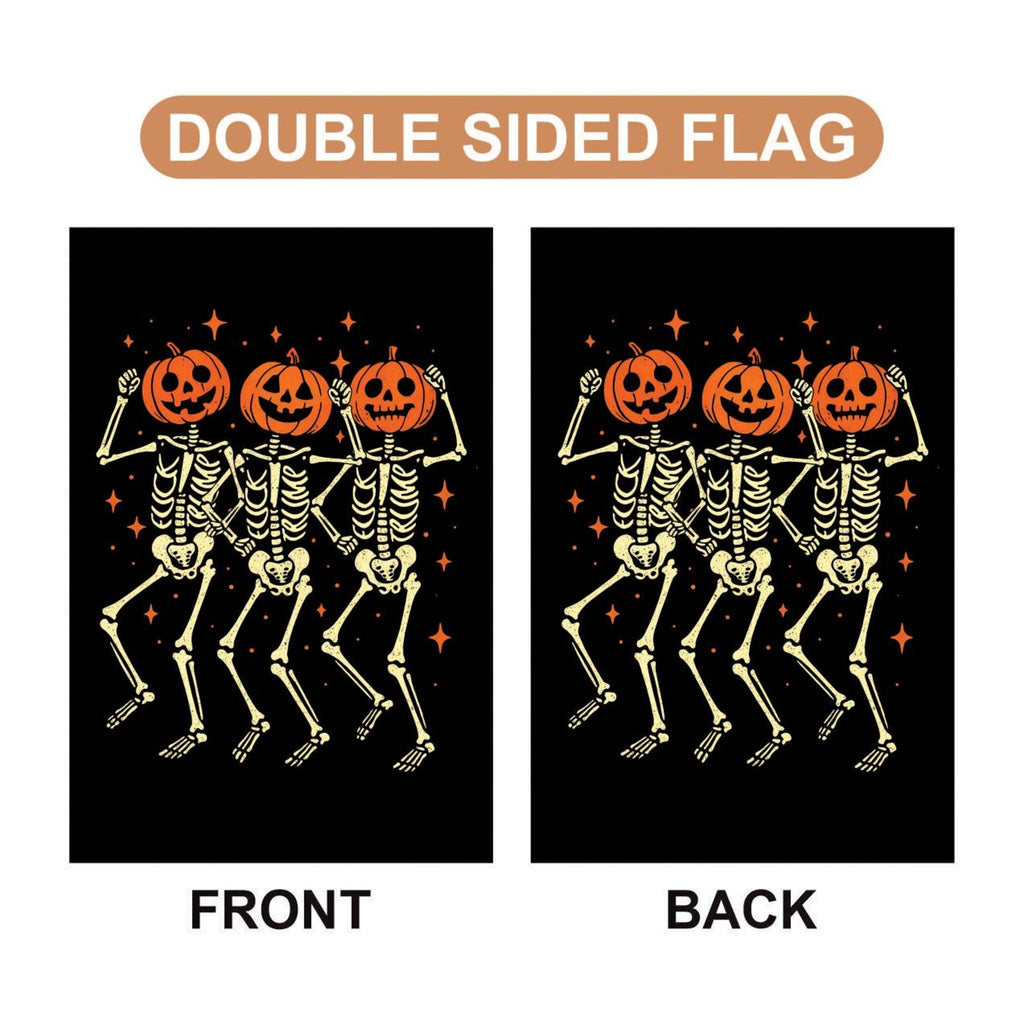 Anti-Trump Skeleton Protest Garden Flag, Halloween Resist Fascism Yard Flag, Subtle Political Decor, Activist Rally Fall Outdoor Flag