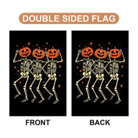Anti-Trump Skeleton Protest Garden Flag, Halloween Resist Fascism Yard Flag, Subtle Political Decor, Activist Rally Fall Outdoor Flag