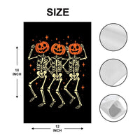 Anti-Trump Skeleton Protest Garden Flag, Halloween Resist Fascism Yard Flag, Subtle Political Decor, Activist Rally Fall Outdoor Flag
