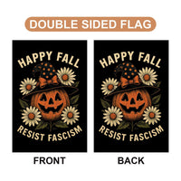 Resist Fascism Anti-Trump Halloween Garden Flag, Political Protest Flag, Resist Hate Flag, Anti-Trump Flag, Resist Racism Flag