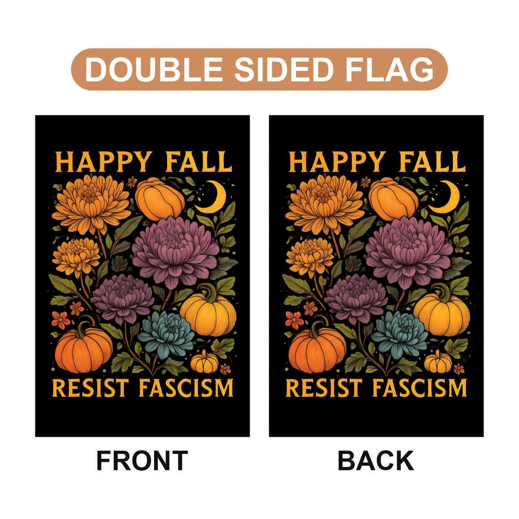 Resist Fascism Anti-Trump Halloween Garden Flag, Political Protest Flag, Resist Hate Flag, Anti-Trump Flag, Resist Racism Flag