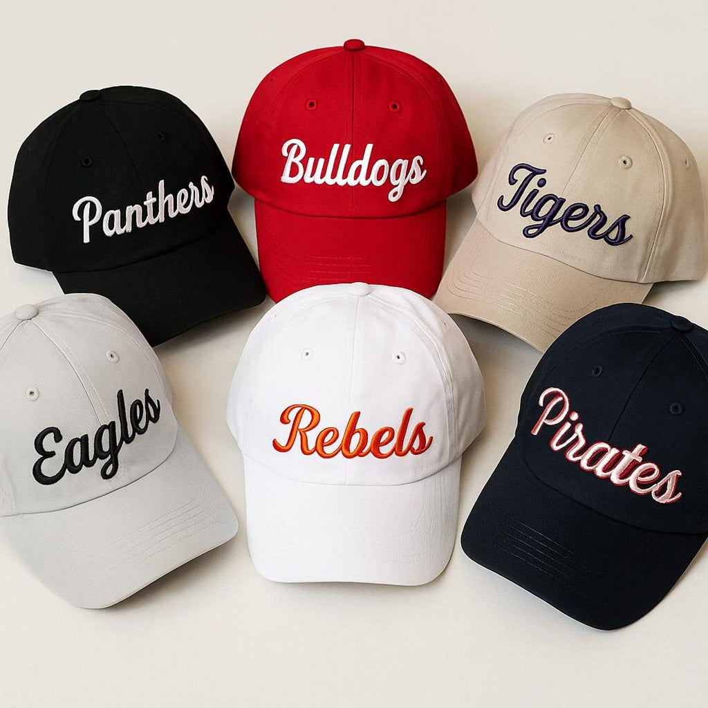 Custom Team Baseball Cap, Embroidered Hat for Game Day Fans, Adjustable Sports Cap, Team Mom Dad Coach Gift, Gym Spirit Wear Baseball Hat