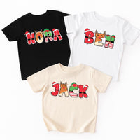 Custom Christmas Kids Shirt, Personalized Christmas Name Shirt, Toddler Christmas Tee