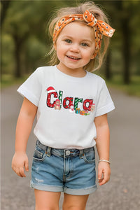 Custom Christmas Kids Shirt, Personalized Christmas Name Shirt, Toddler Christmas Tee