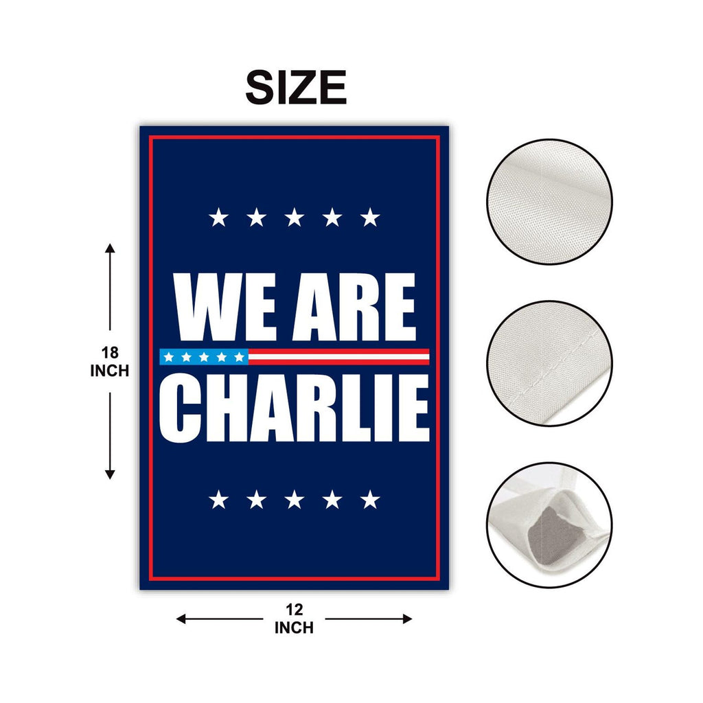 Justice for Charlie Garden Flag, A True Patriot Charlie Kirk Yard Flag, Charlie Kirk Is My Hero Outdoor Flag, Charlie Kirk Freedom Flag