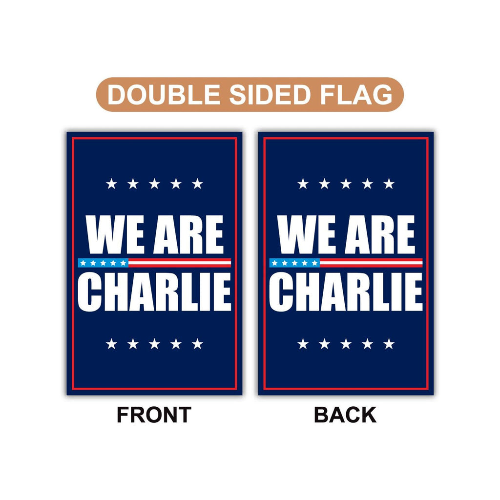 Justice for Charlie Garden Flag, A True Patriot Charlie Kirk Yard Flag, Charlie Kirk Is My Hero Outdoor Flag, Charlie Kirk Freedom Flag