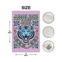 Abolish ICE Garden Flag, 12x18 Inch Double Sided, Democracy Not Oligarchy, Anti-Trump Flag, Resist Racism, Resist Fascism