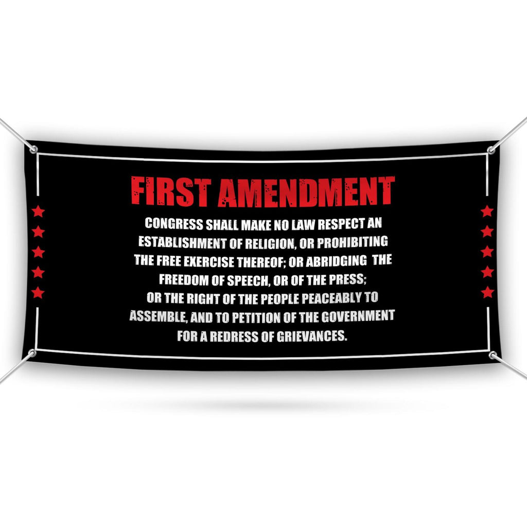 1st Amendment Free Speech Constitution Banner Sign, Political Sign, Reproductive Justice, Human Rights Vinyl Banner with Metal Grommets