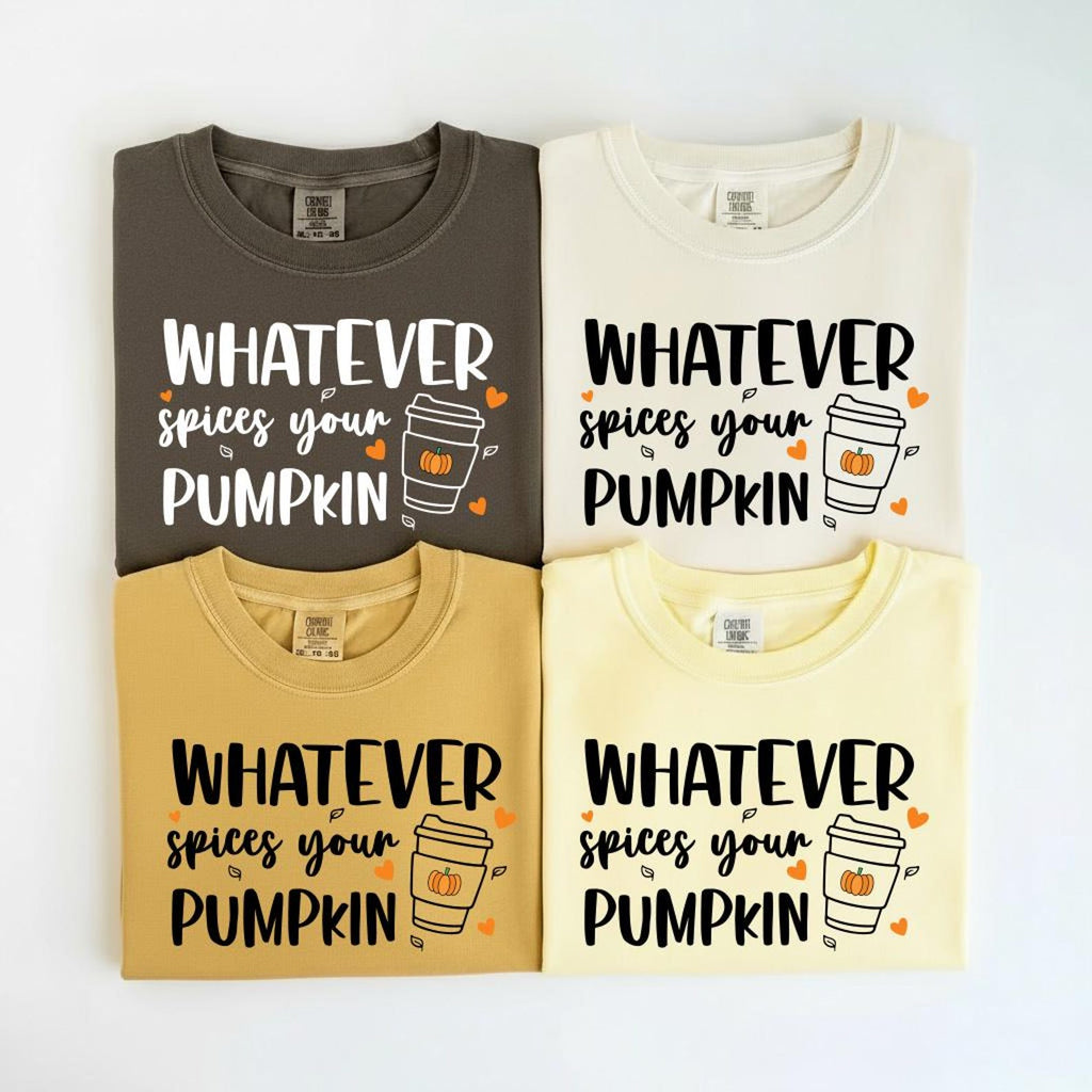 Pumpkin Spice Shirt, Cute Fall Shirt, Fall Shirt for Women, Whatever Spices Your Pumpkin Tee
