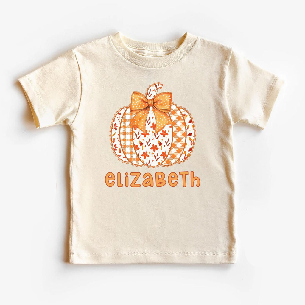 Custom Kid Fall Name Shirt, Custom Pumpkin Shirt with Name, Pumpkin Fall Toddler Tee