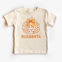 Custom Kid Fall Name Shirt, Custom Pumpkin Shirt with Name, Pumpkin Fall Toddler Tee
