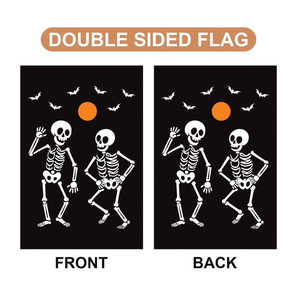 Subtle Anti-Trump Halloween Skeleton Garden Flag, Spooky Season Resist Fascism Yard Flag, Subtle Political Decor, Harvest Fall Outdoor Flag