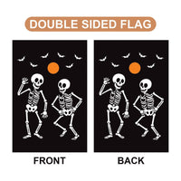 Subtle Anti-Trump Halloween Skeleton Garden Flag, Spooky Season Resist Fascism Yard Flag, Subtle Political Decor, Harvest Fall Outdoor Flag