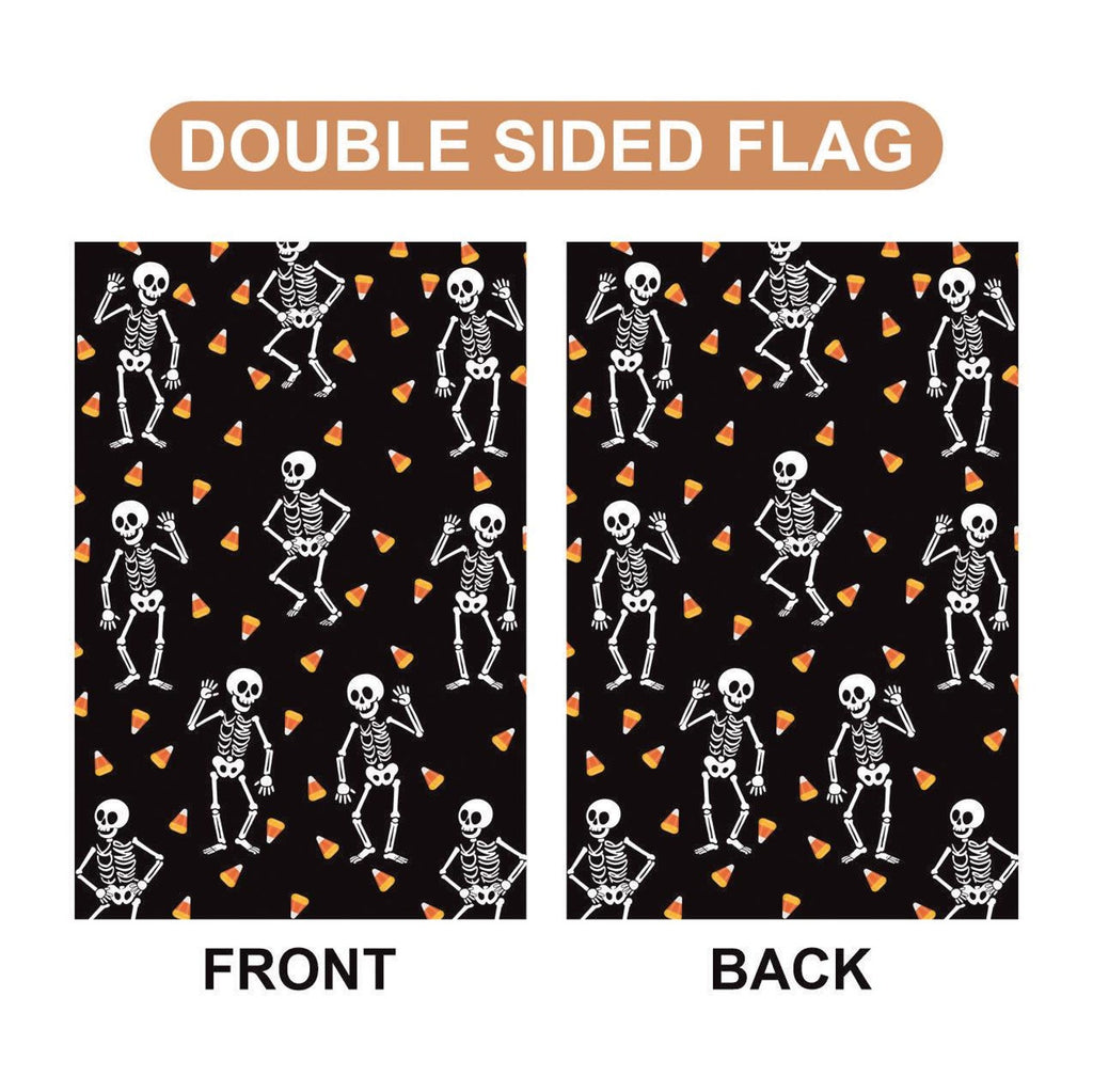 Subtle Anti-Trump Halloween Skeleton Garden Flag, Spooky Season Resist Fascism Yard Flag, Subtle Political Decor, Harvest Fall Outdoor Flag