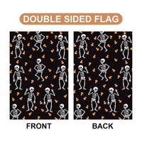 Subtle Anti-Trump Halloween Skeleton Garden Flag, Spooky Season Resist Fascism Yard Flag, Subtle Political Decor, Harvest Fall Outdoor Flag