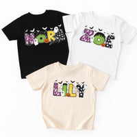 Personalized Kids Halloween Shirt, Custom Spooky Toddler Shirt, Halloween Kids Tee