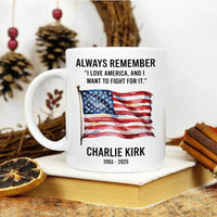 A True Patriot Charlie Kirk Ceramic Mug, Justice for Charlie Coffee Cup, Charlie Kirk Freedom Mug, Charlie Kirk Is My Hero Gift Idea