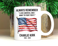 A True Patriot Charlie Kirk Ceramic Mug, Justice for Charlie Coffee Cup, Charlie Kirk Freedom Mug, Charlie Kirk Is My Hero Gift Idea