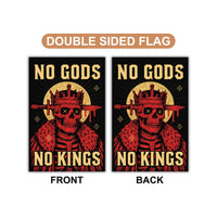 No Kings In America Protest Garden Flag, Double Sided, Democracy Not Oligarchy, Anti-Trump, Resist Racism Flag, Resist Fascism Flag