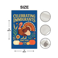 Anti-Trump Pro Immigrant Fall Protest Garden Flag, Thanksgiving Resist Fascism Yard Flag, Subtle Political Decor, Harvest Fall Outdoor Flag