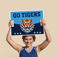 Custom Cheer Signs for School Spirit, Personalized Cheerleading Rally Signs with Handle, Pep Rally Sports Team Chant & Game Day Support Sign